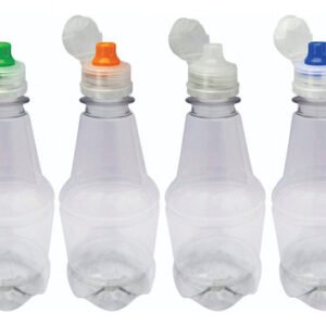 18 Frasco Plástico Cristal Pet 300ml Tampa Sport Fliptop Gr2
