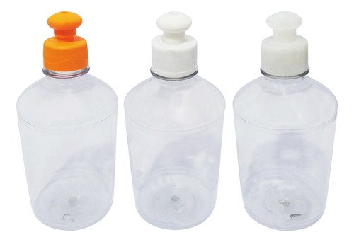 678 Frascos Plástico Cristal Pet 500ml C/ Tampa Pushpull Far