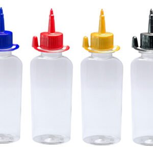 40 Frasco Plástico Cristal Pet 140ml C/ Bico Aplicador Aro