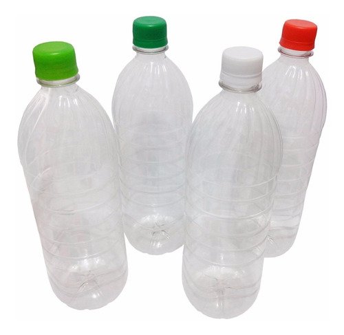 392 Frascos Plástico Cristal Pet De 1l Tampa Rosca Lacre Suc - Imagem 2