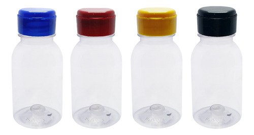 30 Frascos Plástico Cristal Pet 200ml Fliptop C/ Rosca Det - Imagem 2