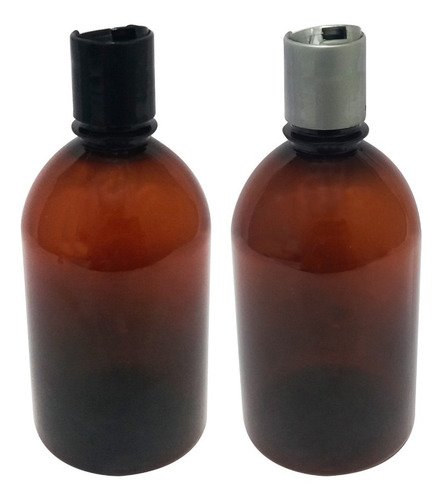 678 Frascos Plástico Âmbar Pet 500ml C/ Tampa Disktop Sab - Imagem 2