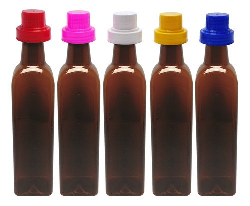 49 Frasco Plástico Ambar Pet 500ml Tampa Dosadora 30ml Aze