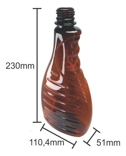 170 Frascos Plásticos Âmbar Pet 500ml Válvula Gatilho Bor - Imagem 5
