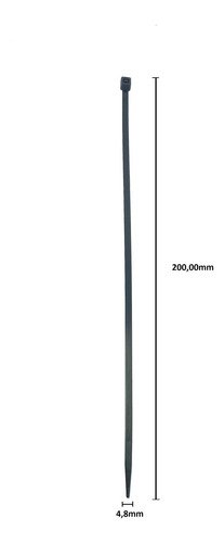 40 Pacote Abraçadeiras De Nylon Preta 4,8x200mm C/ 100 Unid - Imagem 3
