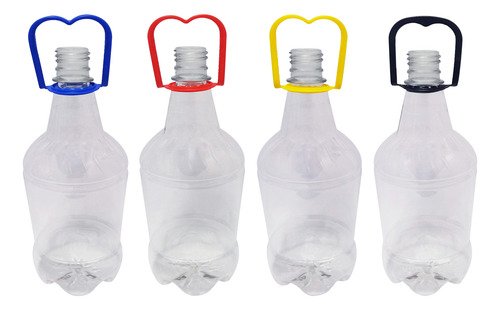 3 Frascos Plástico Cristal Pet 1,5l Com Alça 2 Dedos Gr2