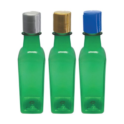 819 Frascos Plástico Verde Pet 250ml Com Tampa Disktop Aze - Imagem 4