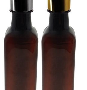 24 Frasco Plástico Âmbar 250ml Válvula Bico Pato L Aze