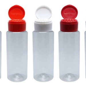 530 Frascos Plástico Cristal Pet 200ml Tampa Peneira Con