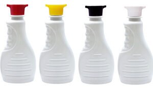 280 Frasco Plástico Branco Pet 300ml Tampa Rosca 2 Bico Bor