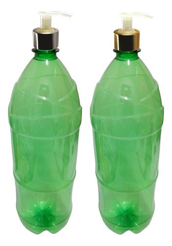 11 Frasco Plástico Verde Pet 2l Válvula Bico Pato L Ref