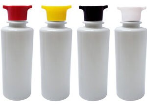 28 Frasco Plástico Branco Pet 200ml Tampa Rosca 2 Bico Cos