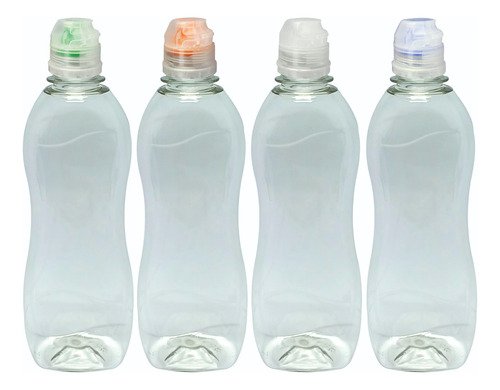 17 Frasco Plástico Cristal Pet 360ml Tampa Sport Fliptop Cat - Imagem 2