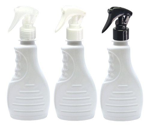 12 Frasco Plástico Branco Pet 300ml Válvu Mini Gatilho Bor