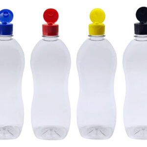 72 Frascos Plástico Cristal Pet 750ml C/ Tampa Fliptop Cat