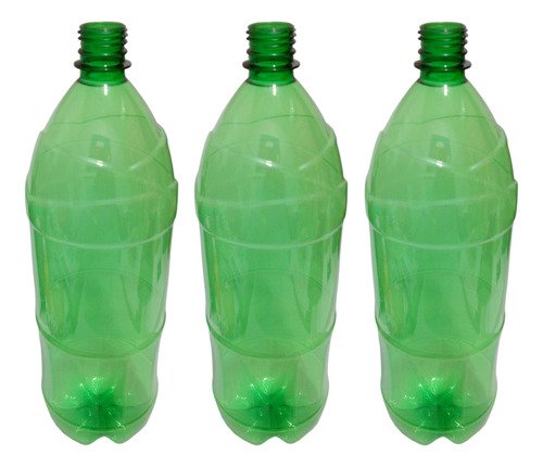 12 Frasco Plástico Verde Pet 2l Tampa L Batoque Ref - Imagem 3