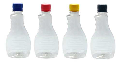 924 Frascos Plástico Cristal Pet 300ml Tampa Rosca Lacre Bor
