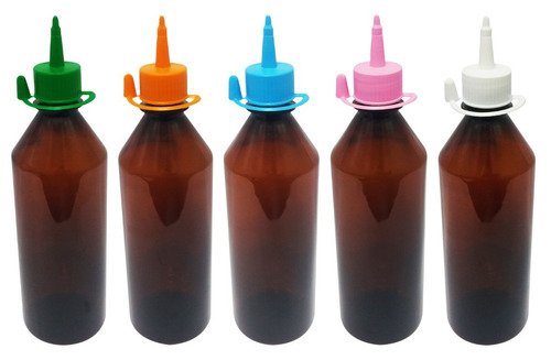 765 Frascos Plástico Âmbar Pet 500ml C/ Bico Aplicador Cos - Imagem 2