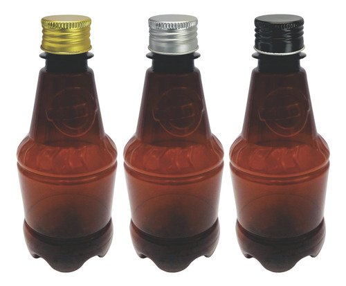 306 Frasco Plástico Âmbar Pet 300ml Com Tampa L Batoque Gr2