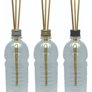 5 Frascos Plástico Cristal 900ml Tampa Difusor Varetas Sho