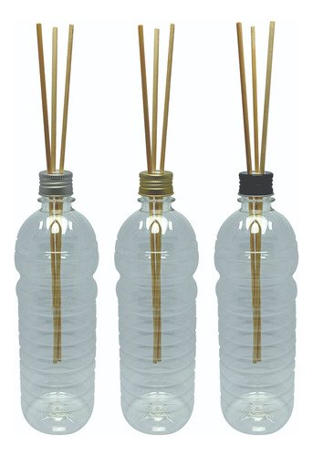 122 Frascos Plástico Cristal 1l Tampa Difusor Varetas Suc