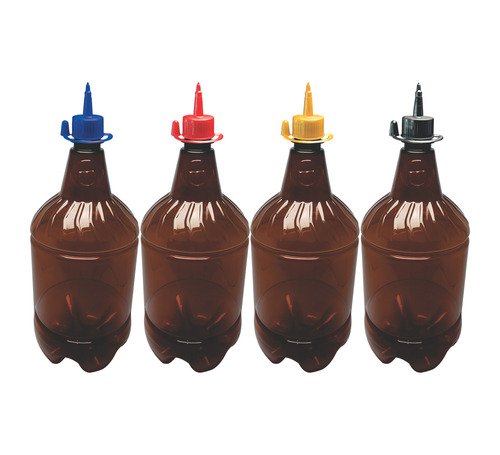 3 Frascos Plástico Âmbar Pet 1,5l C/ Bico Aplicador Gr2
