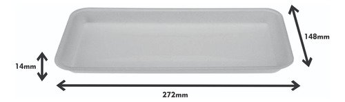 800 Bandeja Rasa Branca Isopo 272x148x14mm Bom Apetite Br04 - Imagem 3