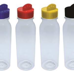 1518 Frascos Plástico Cristal Pet 250ml Tempero Fliptop Det