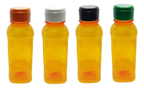 17 Frascos Plástico Laranja Pet 300ml Fliptop C/ Rosca Qua - Imagem 4