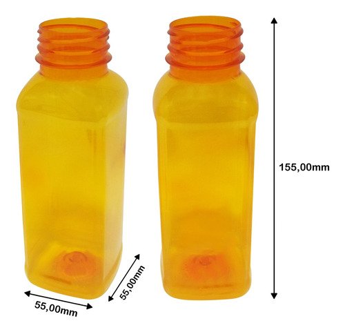 1254 Frascos Plástico Laranja Pet 300ml Tempero Fliptop Qua - Imagem 8