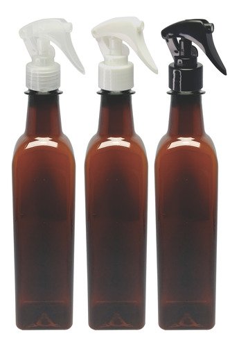 570 Frascos Plástico Âmbar Pet 500ml Válv Mini Gatilho Aze