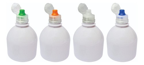 166 Frascos Branco Pet 300ml Tampa Sport Fliptop Sab