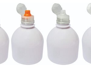 18 Frascos Plástico Branco Pet 300ml Tampa Sport Fliptop Sab