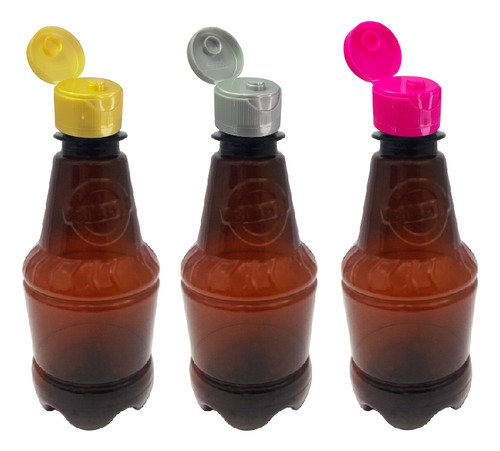 918 Frasco Plástico Âmbar Pet 300ml Fliptop Batoque Gr2 - Imagem 5