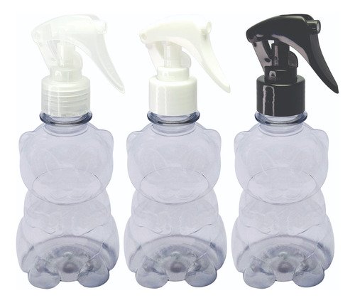 16 Frascos Plástico Cristal Pet 300ml Válv Mini Gatilho Zoo