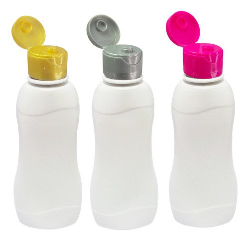 1260 Frascos Plástico Branco Pet 200ml C/ Tampa Fliptop Cat - Imagem 3