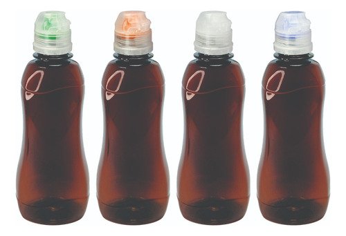 30 Frasco Plástico Âmbar 200ml Pet Tampa Sport Fliptop Cat - Imagem 2