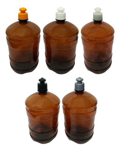 225 Frascos Plásticos Âmbar Pet 2l Com Tampa Pushpull Gro - Imagem 2