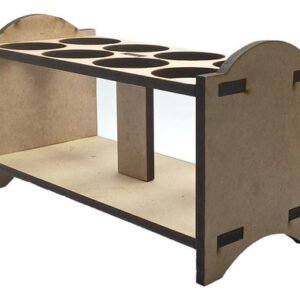 6 Porta Temperos Madeira Mdf Cru Para 8 Frascos De 120ml