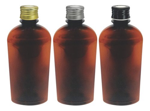 16 Frascos Plástico Âmbar 400ml Tampa Difusor C/ F Min