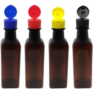 27 Frascos Plástico Âmbar Pet 250ml C/ Tampa Fliptop Aze