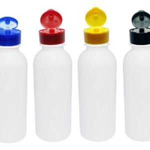 16 Frascos Plástico Branco Pet 400ml Fliptop C/ Rosca Det