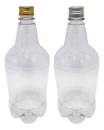 360 Frasco Plástico Cristal Pet 1l Com Tampa Aluminio S/ Gr2