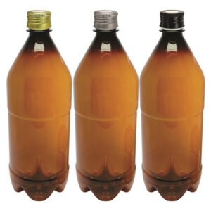 20 Frascos Plástico Âmbar Pet 1l Tampa Difusor C/ F Agu