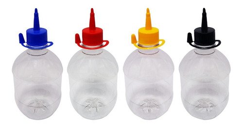 686 Frascos Plástico Cristal Pet 500ml C/ Bico Aplicador Cac