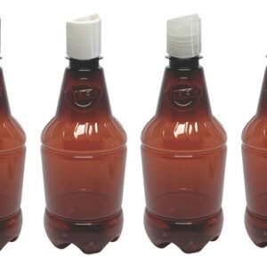 10 Frascos Plástico Âmbar Pet 500ml Com Tampa Disktop Gr2