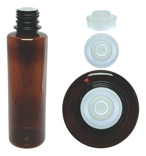 216 Frascos Plástico Âmbar Pet 250ml Com Tampa S Batoque Cos - Imagem 3