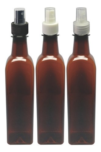 570 Frascos Plástico Âmbar Pet 500ml Válvula Spray S Aze