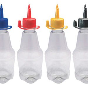 18 Frasco Plástico Cristal Pet 300ml C/ Bico Aplicador Gr2