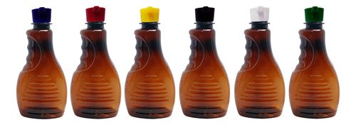 16 Frasco Plástico Ambar Pet 300ml Tampa Rosca 2 Bico Bor - Imagem 2